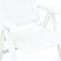 vidaXL Sillas de jardín reclinables 2 unidades plástico blanco vidaXL Sillas de jardín reclinables 2 unidades plástico blanco