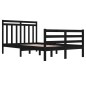 vidaXL Estructura de cama madera maciza negro 120x200 cm vidaXL Estructura de cama madera maciza negro 120x200 cm