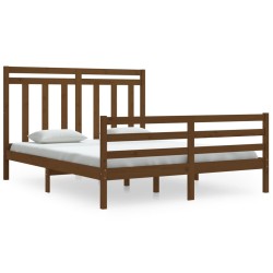 vidaXL Estructura de cama madera maciza de pino marrón miel 160x200 cm