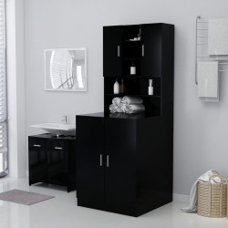 vidaXL Armario de lavadora negro 71x71,5x91,5 cm