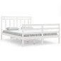 vidaXL Estructura de cama de madera maciza blanca 140x200 cm vidaXL Estructura de cama de madera maciza blanca 140x200 cm