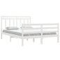 vidaXL Estructura de cama de madera maciza blanca 140x200 cm vidaXL Estructura de cama de madera maciza blanca 140x200 cm