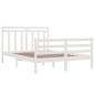 vidaXL Estructura de cama de madera maciza blanca 140x200 cm vidaXL Estructura de cama de madera maciza blanca 140x200 cm