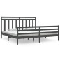 vidaXL Estructura de cama de madera maciza de pino gris 200x200 cm vidaXL Estructura de cama de madera maciza de pino gris 200x200 cm