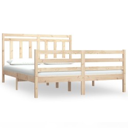 vidaXL Estructura de cama madera maciza 120x190 cm
