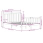 vidaXL Estructura de cama de matrimonio madera maciza negra 120x190 cm