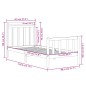 vidaXL Estructura de cama madera maciza 75x190 cm vidaXL Estructura de cama madera maciza 75x190 cm