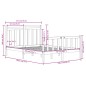vidaXL Estructura de cama doble madera maciza blanca 135x190 cm