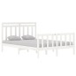 vidaXL Estructura de cama de madera maciza blanca 140x200 cm vidaXL Estructura de cama de madera maciza blanca 140x200 cm