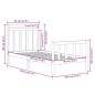 vidaXL Estructura de cama individual madera maciza negra 90x190 cm vidaXL Estructura de cama individual madera maciza negra 90x190 cm