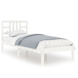 vidaXL Estructura de cama madera maciza de pino blanca 100x200 cm