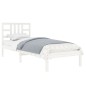 vidaXL Estructura de cama madera maciza de pino blanca 100x200 cm vidaXL Estructura de cama madera maciza de pino blanca 100x200 cm