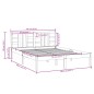 vidaXL Estructura de cama de matrimonio madera maciza 135x190 cm
