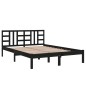 vidaXL Estructura de cama de madera maciza negra 140x190 cm vidaXL Estructura de cama de madera maciza negra 140x190 cm