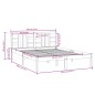 vidaXL Estructura de cama de madera maciza negra 140x190 cm vidaXL Estructura de cama de madera maciza negra 140x190 cm