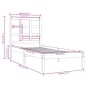 vidaXL Estructura de cama individual madera maciza blanco 75x190 cm