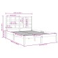 vidaXL Estructura de cama madera maciza de pino 120x200 cm vidaXL Estructura de cama madera maciza de pino 120x200 cm