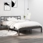 vidaXL Estructura de cama madera maciza King Size gris 150x200 cm vidaXL Estructura de cama madera maciza King Size gris 150x200 cm