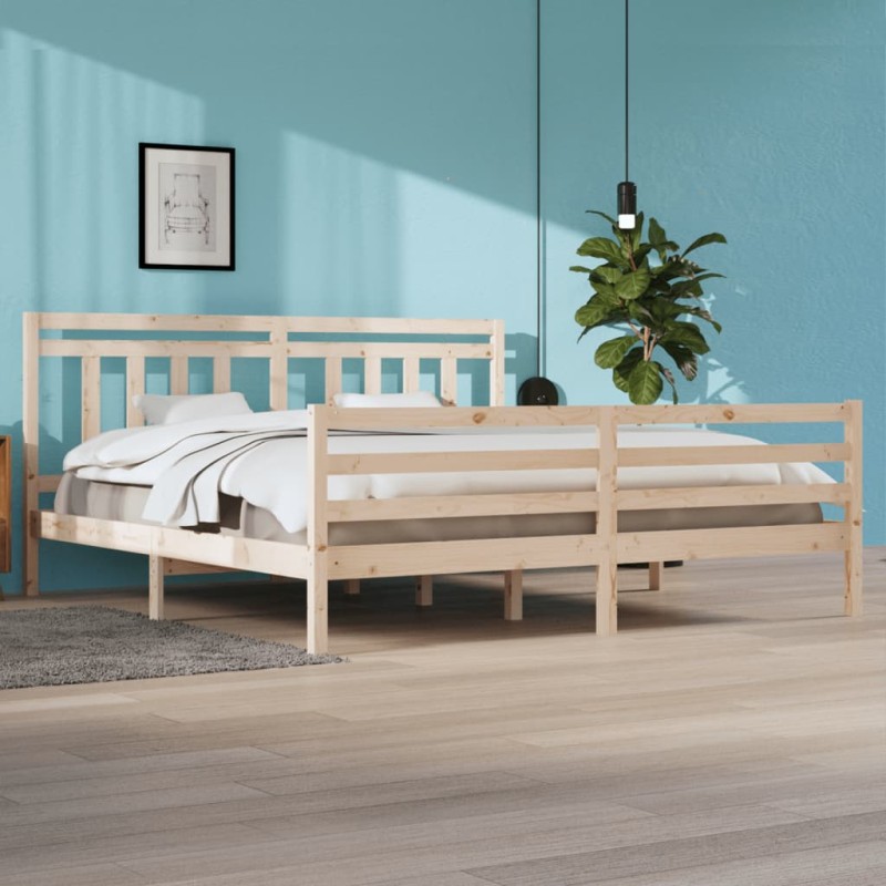 vidaXL Estructura de cama de madera maciza 200x200 cm vidaXL Estructura de cama de madera maciza 200x200 cm