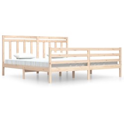 vidaXL Estructura de cama de madera maciza 200x200 cm