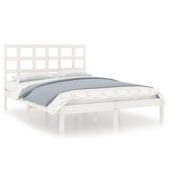 vidaXL Estructura de cama de madera maciza blanca 140x200 cm