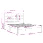 vidaXL Estructura de cama madera maciza de pino 140x190 cm vidaXL Estructura de cama madera maciza de pino 140x190 cm