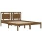 vidaXL Estructura cama doble pequeño madera maciza marrón 120x190 cm vidaXL Estructura cama doble pequeño madera maciza marrón 120x190 cm