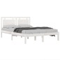 vidaXL Estructura de cama de madera maciza blanca 140x200 cm vidaXL Estructura de cama de madera maciza blanca 140x200 cm