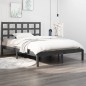 vidaXL Estructura de cama de madera maciza de pino gris 200x200 cm vidaXL Estructura de cama de madera maciza de pino gris 200x200 cm