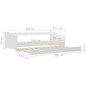 vidaXL Estructura de sofá cama madera de pino blanco 90x200 cm vidaXL Estructura de sofá cama madera de pino blanco 90x200 cm
