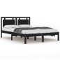 vidaXL Estructura de cama madera maciza de pino negro 120x200 cm