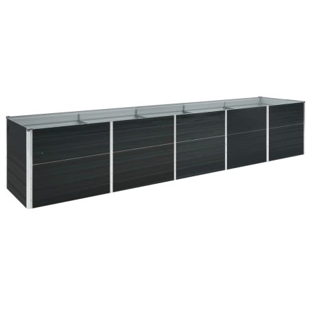 vidaXL Arriate de acero galvanizado gris antracita 400x80x45 cm