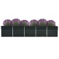 vidaXL Arriate de acero galvanizado gris antracita 400x80x45 cm vidaXL Arriate de acero galvanizado gris antracita 400x80x45 cm