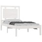 vidaXL Estructura de cama individual madera maciza blanca 90x190 cm vidaXL Estructura de cama individual madera maciza blanca 90x190 cm