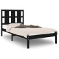 vidaXL Estructura de cama individual madera maciza negra 90x190 cm vidaXL Estructura de cama individual madera maciza negra 90x190 cm