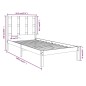 vidaXL Estructura de cama individual madera maciza negra 90x190 cm vidaXL Estructura de cama individual madera maciza negra 90x190 cm
