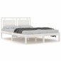 vidaXL Estructura de cama madera maciza King Size blanca 150x200 cm vidaXL Estructura de cama madera maciza King Size blanca 150x200 cm