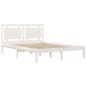 vidaXL Estructura de cama madera maciza King Size blanca 150x200 cm vidaXL Estructura de cama madera maciza King Size blanca 150x200 cm