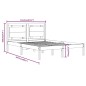 vidaXL Estructura de cama madera maciza King Size blanca 150x200 cm vidaXL Estructura de cama madera maciza King Size blanca 150x200 cm