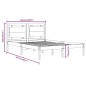 vidaXL Estructura de cama de madera maciza de pino gris 200x200 cm vidaXL Estructura de cama de madera maciza de pino gris 200x200 cm