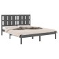 vidaXL Estructura de cama madera maciza King Size gris 150x200 cm vidaXL Estructura de cama madera maciza King Size gris 150x200 cm