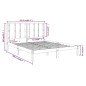 vidaXL Estructura de cama madera maciza King Size gris 150x200 cm vidaXL Estructura de cama madera maciza King Size gris 150x200 cm