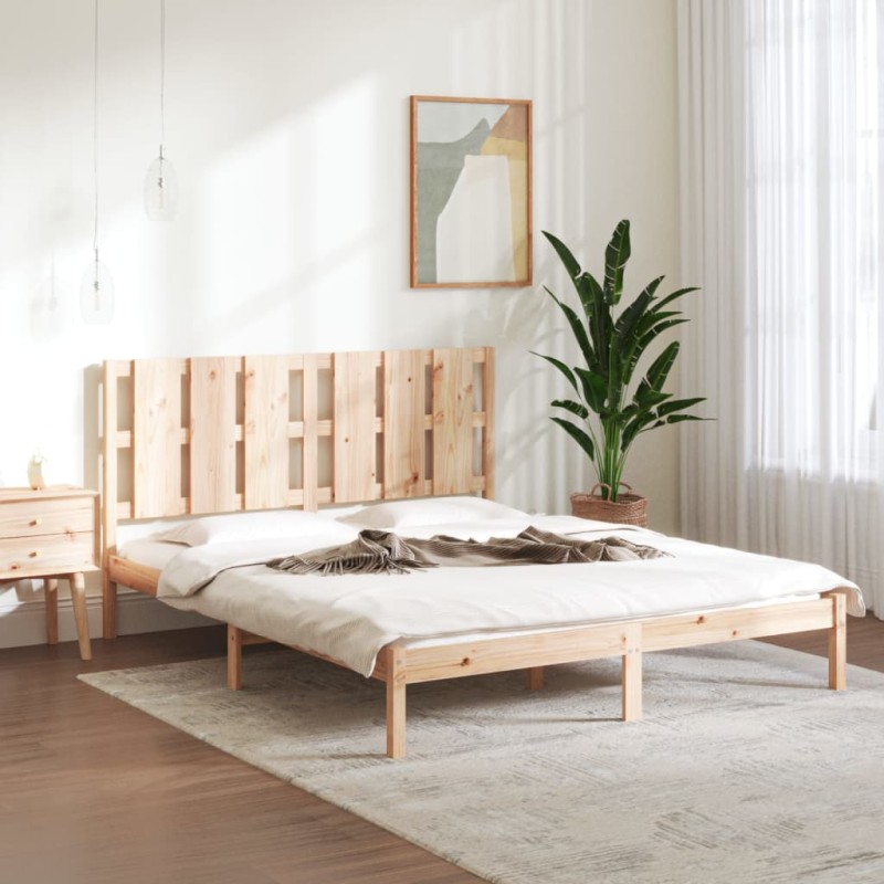 vidaXL Estructura de cama madera maciza 150x200 cm vidaXL Estructura de cama madera maciza 150x200 cm