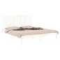 vidaXL Estructura de cama de madera maciza de pino blanco 160x200 cm vidaXL Estructura de cama de madera maciza de pino blanco 160x200 cm