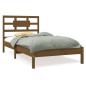 vidaXL Estructura de cama madera maciza marrón miel 100x200 cm