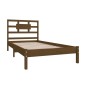 vidaXL Estructura de cama madera maciza marrón miel 100x200 cm