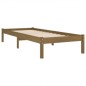 vidaXL Estructura de cama madera maciza marrón miel 100x200 cm