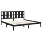 vidaXL Estructura de cama de madera maciza de pino negra 200x200 cm
