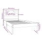 vidaXL Estructura de cama madera maciza 90x190 cm vidaXL Estructura de cama madera maciza 90x190 cm