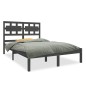 vidaXL Estructura de cama de madera maciza blanca 140x190 cm vidaXL Estructura de cama de madera maciza blanca 140x190 cm